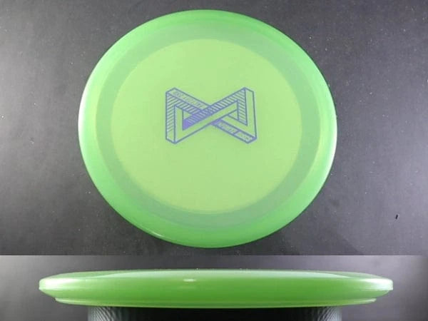 Green disc with blue logo.